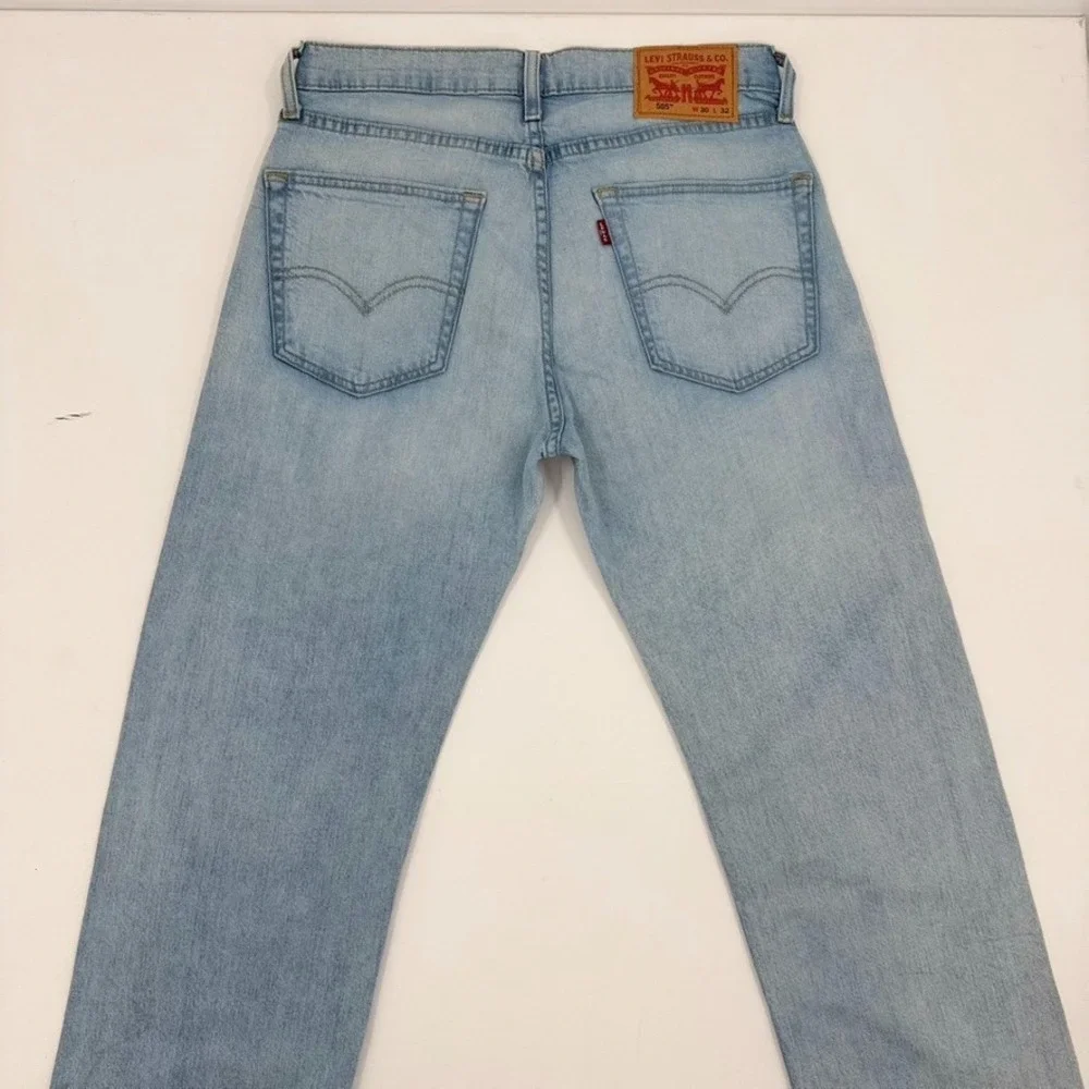 Levi's 505‎ Straight Leg Jeans Mens 30x32 Light Denim NWT Reclaimed Sustainable